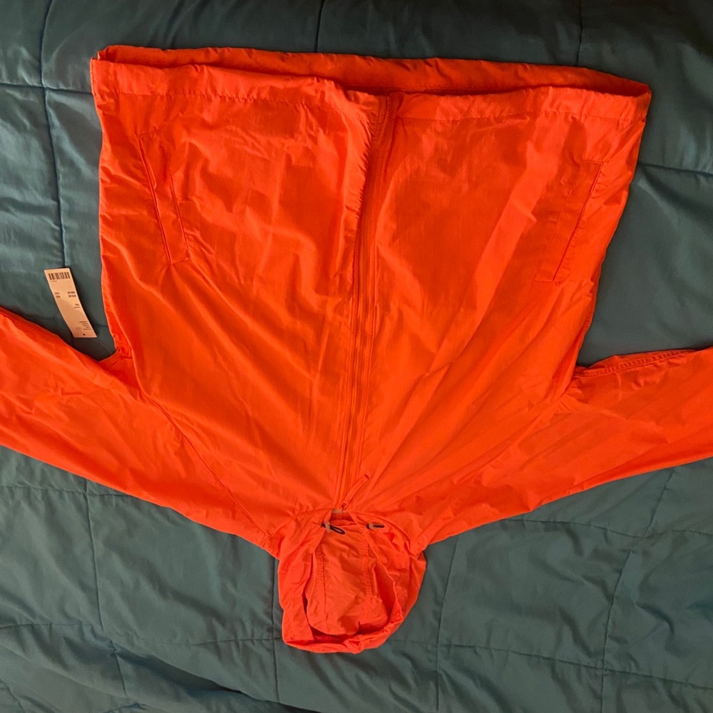 Highlight Orange H & M men’s windbreaker